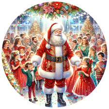 Christmas Party Wall Decal Sticker 18X18cm Large