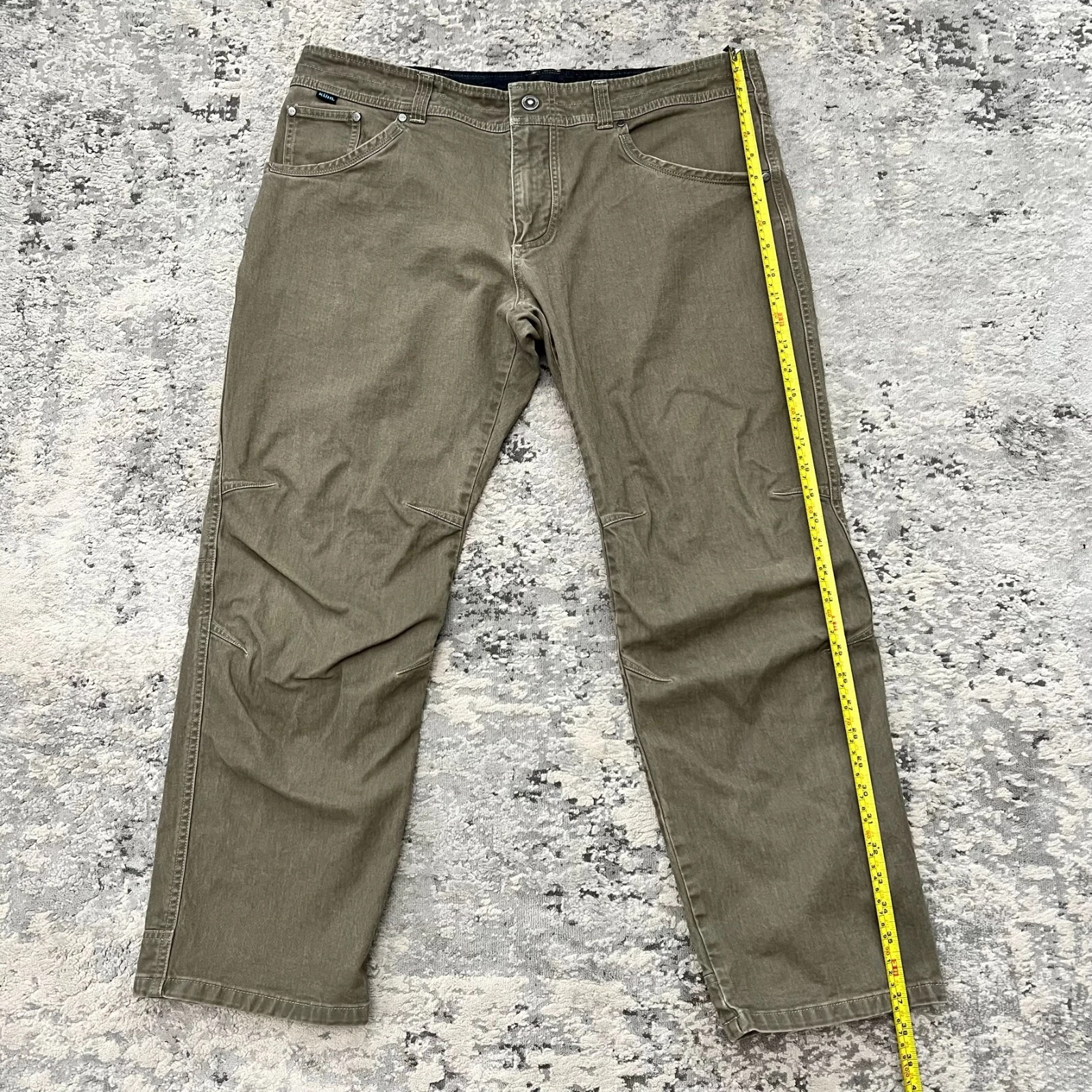 Men's Kuhl Easy RYDR Jeans Size 38x30 Pants Cotton Blend Hiking Outdoor Brown