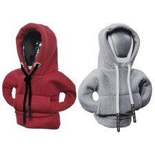 VVAG Gear Shift Hoodie, Car Gear Shift Cover, Universal Fit Knob Cover Red Grey