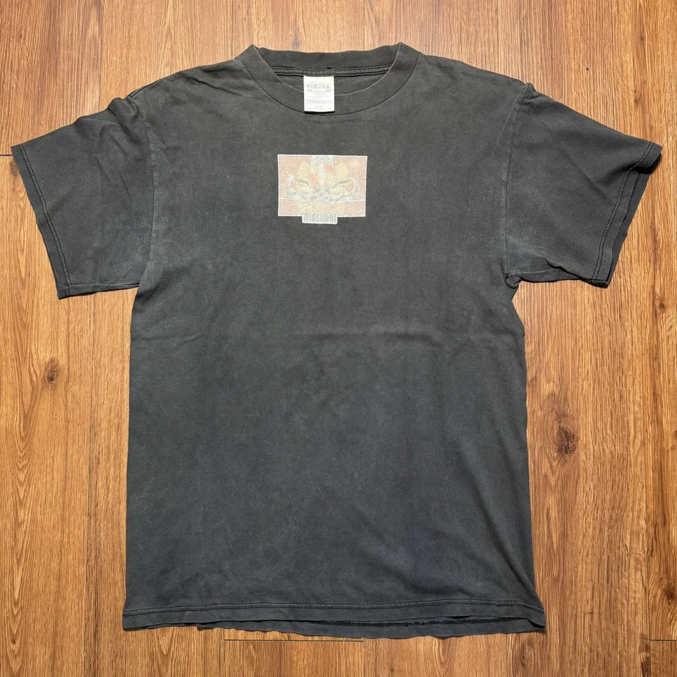 Vintage Old Skool Skateboard Skate Tee Shirt Large Black Thundercats Hook Ups - Image 2 of 4