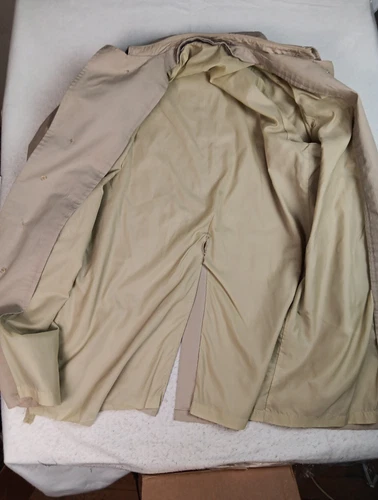 VTG Raleigh's Washington Mens Beige Trench Coat Size 44R Tan Overcoat image 19