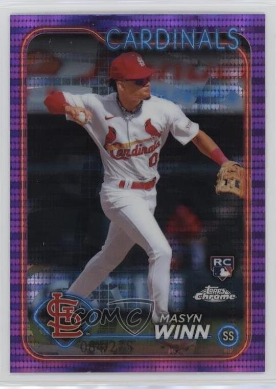 2024 Topps Chrome Purple Sonar Refractor 84/275 Masyn Winn #189 0wl1