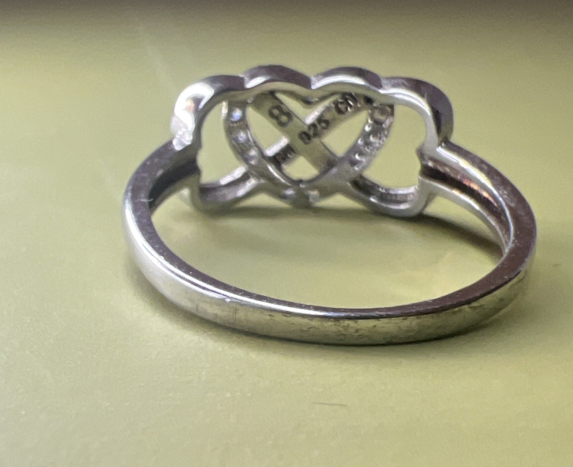 3 Heart Infinity Knot Solid 925 Sterling Silver C… - image 6