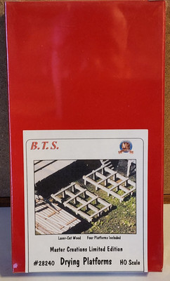 BTS 28240 HO McCabe Drying Platforms Laser-Cut Master Creations Building Kit
