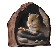 Cute Brown Mouse Rat Rodent Living in Wall Sticker Realistic Decal Kitchen MH003