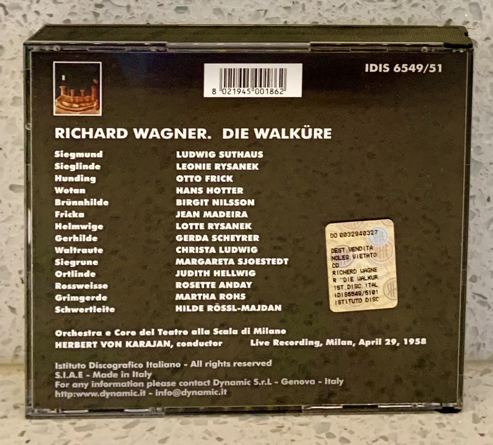 WAGNER Die Walkure [1958] (3 discs, IDIS) KARAJAN • SUTHAUS • RYSANEK • NILSSON - Imagem 3 de 4