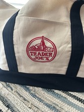 Trader Joe  s Bag Canvas Reusable Heavy Cotton Basic Style Shopping Navy Large