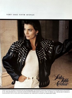 1990 SAKS FIFTH AVENUE Fashion Very Saks Original PRINT AD