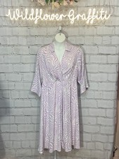Torrid Women’s Size 2 Lavender Swirl Print Faux Wrap Dress Flowy Midi Plus Size
