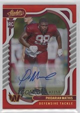 2022 Absolute Rookies Spectrum Red Signatures 2/50 Phidarian Mathis Auto 16ze