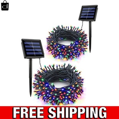 Versatile 72ft Solar Fairy Lights - 200 LED, Waterproof, with 8 Lighting Modes