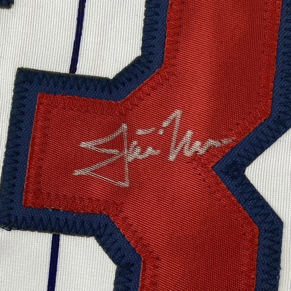 Autographed/Signed JUSTIN MORNEAU Minnesota Pinstripe Baseball Jersey JSA COA - Image 3 of 4