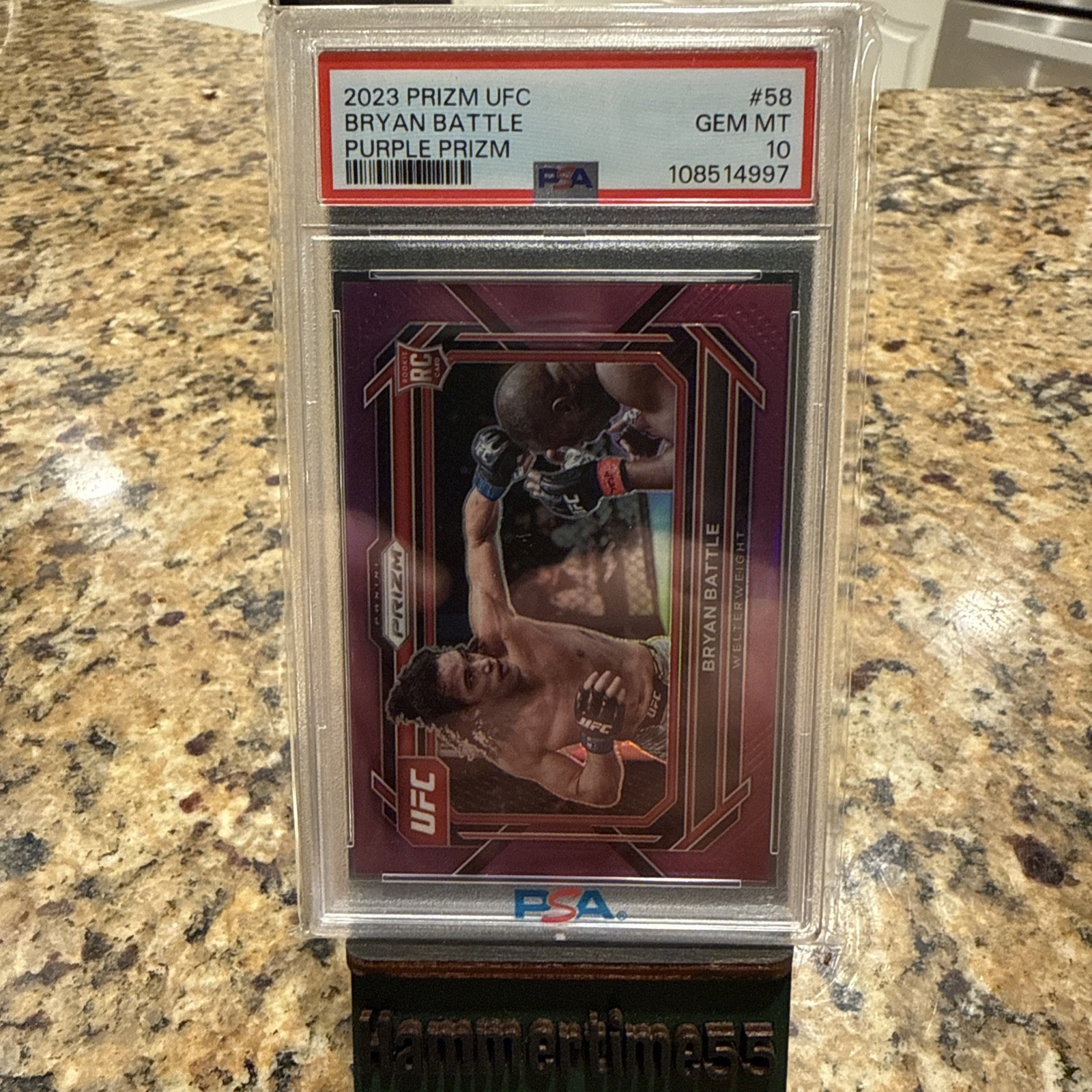2023 Panini Prizm UFC - Bryan Battle #58 Purple Prizm /149 (RC)