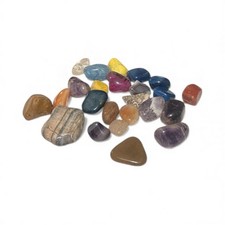 Polished Raw Rocks Stones Various Lot of 24 Healing Crystals Chakra Set Loose