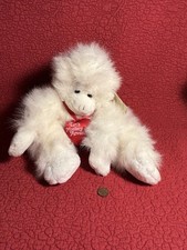 13  Vtg Kellytoy White Monkey Let  s Monkey Around Heart Plush Stuffed Korea