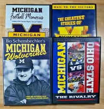 Vintage Bo & Michigan Football Memories Lot of 4 DVDs Schembechler Ohio State