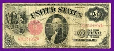 1917 $1 Legal Tender Note Sawhorse Large Size Note
