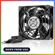 USB Cooling Fan 80mm 5V Metal Grill 33 CFM 25dB for Desktop Gaming Console