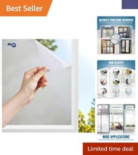 Versatile Frosted Vinyl Privacy Film - 30x100cm Self-Adhesive Covering for Glass