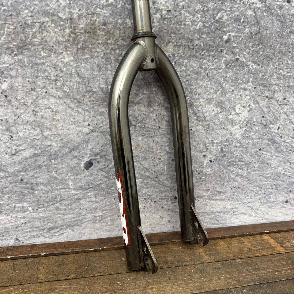 Vintage Diamondback BMX Fork 1 inch Threaded DBR 95 1990s Race 3/8 Smoke Chrome - Image 4 of 4