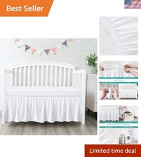 14" Drop Toddler Bed Skirt - Elegant, Easy On/Off Design for Kids' Rooms