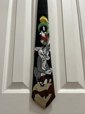 Looney Tunes Marvin, Bugs and Taz vintage tie