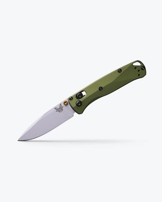 Benchmade 533SL-10 Mini Bugout Folding Knife, Woodland Green Handle, Drop-Point