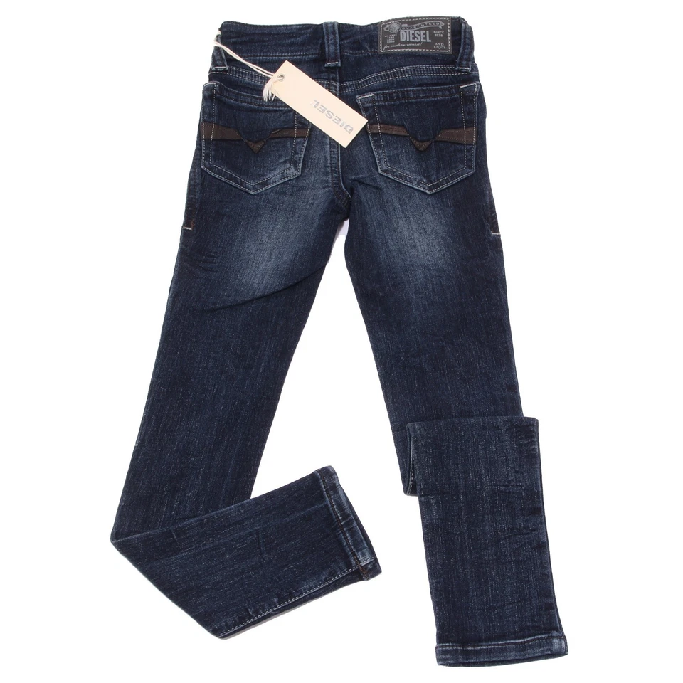 0072W Vaqueros Bimba DIESEL Azul Denim Super Slim Elástico Jegging Pantalón Niño Foto 2 de 4