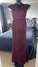 JJ’s House Long Burgundy Dress – Size 6 – New Without Tags