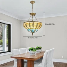 Antique Bohemia Chandelier Retro Pendant Light Fixture Exotic Ceiling Lamp E27