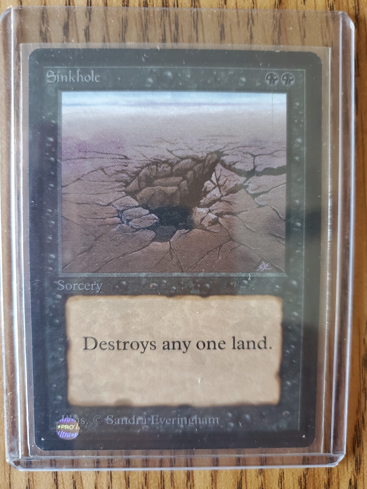 MAGIC THE GATHERING Sinkhole BETA Sorcery Card Very Nice Condition