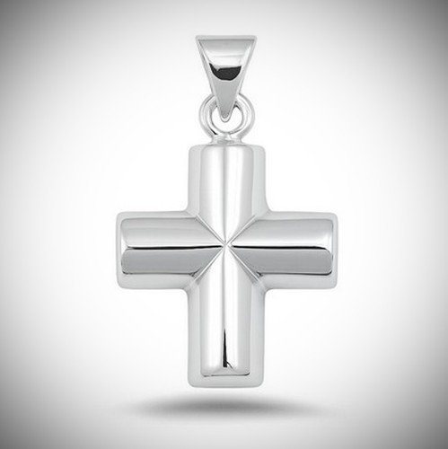 GREEK or 'Square' Cross Pendant - ALL Sterling Silver - Add Your Own CHAIN!