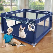 42X42 Inches Puppy Playpen with Gate, Dog Playpen for Puppies or Small Dogs, Dog
