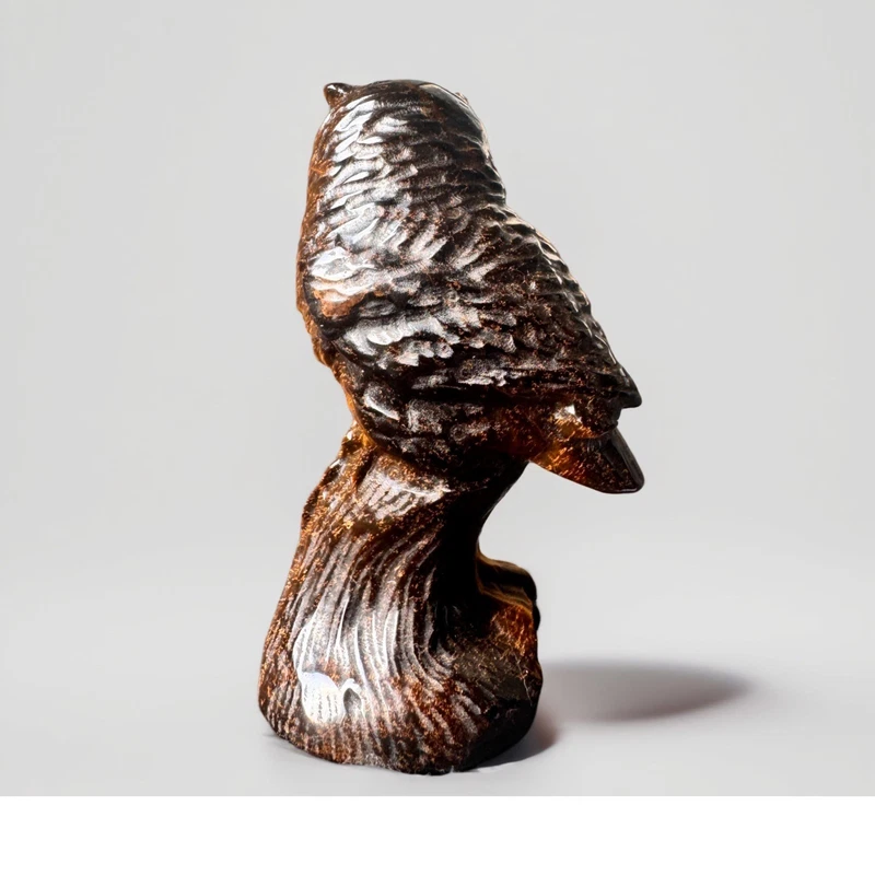 Amazonite spider sculpture back view highlighting fine hand carved textures on body