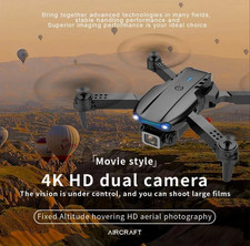 DRONE E99 professionale pieghevole QUADRICOTTERO due telecamere 4K GPS VALIGETTA