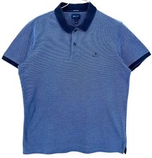 GANT Men's Casual Blue Polo T-Shirt Size L