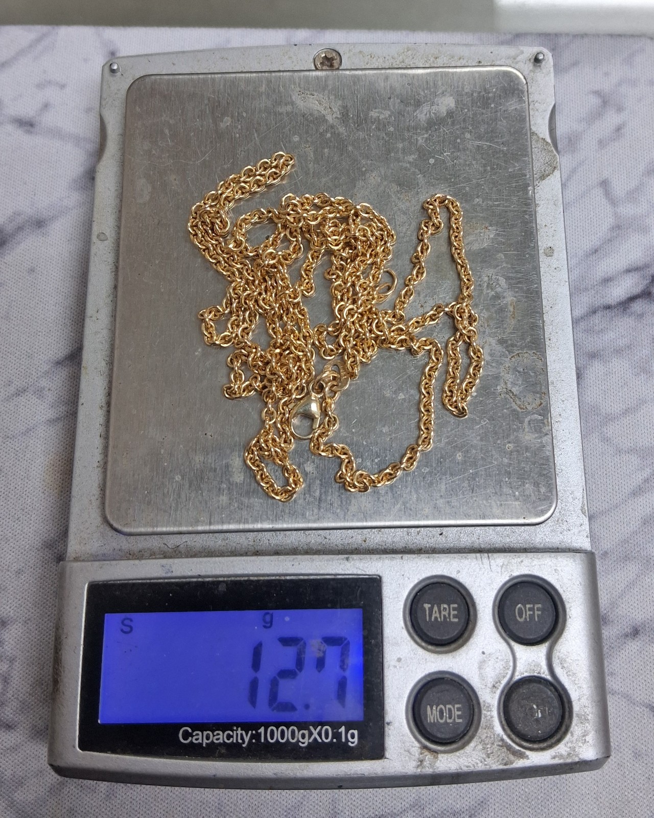 14k Yellow Gold SOLID Round Link Cable Chain 30 i… - image 2