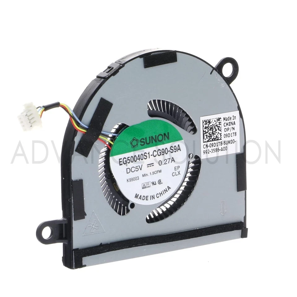 NEW OEM CPU Cooling Fan For Dell Latitude 7400 9410 2-in-1 9D1T8 DC28000M3DL - Image 2 of 3