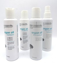 PETER COPPOLA ARGAN OIL SHAMPOO  CONDITIONER  GEL  SPRAY  TRAVEL - 4 BOTTLES
