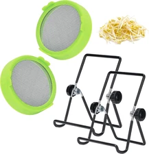 Sprouting Lids Growing Kit, Sprouting Lids for Wide Mouth Mason Jar, Screen Spro