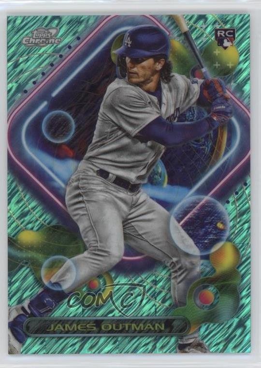 2023 Topps Cosmic Chrome Aqua Equinox Refractor /199 James Outman Rookie RC 19jh