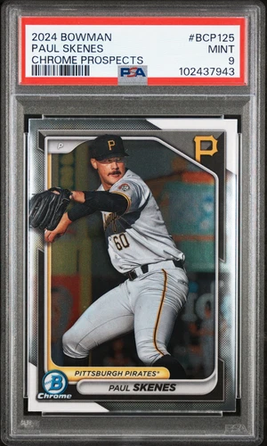 2024 Bowman Chrome Paul Skenes Rookie RC #BCP125 PSA 9 Mint Pirates