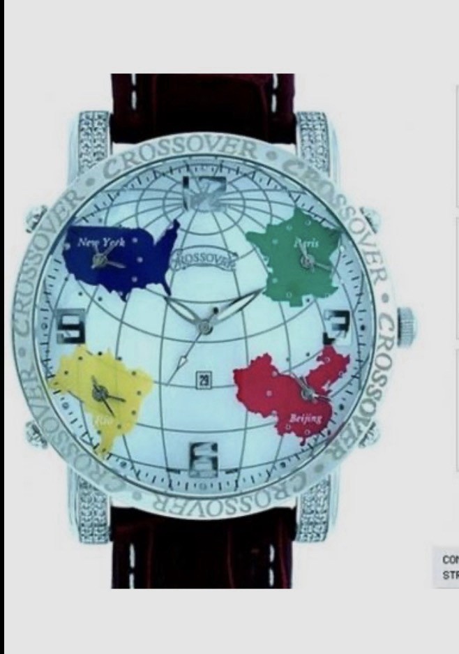 Crossover World Timer Diamond Watch - image 1