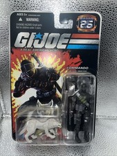 Hasbro G.I. Joe 25th Anniversary Snake Eyes Action Figure w Wolf Timber 2007