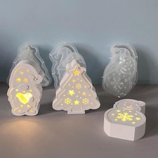 Silikonformen Gie&szlig;formen Weihnachten, 6 St&uuml;ck 3D Silikonform Weihnachten Haus G