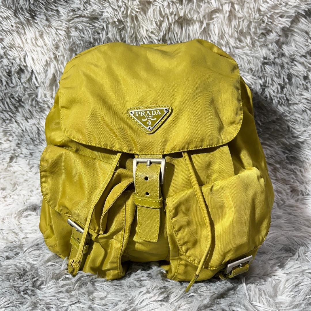 PRADA Nylon Rucksack Backpack Triangular Plate Us… - image 3