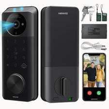 Video Smart Lock with Camera  Doorbell, 6-in-1 Keyless Entry Door Lock with ...