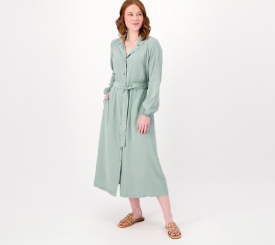 knee length dresses for ladies Jade By Jane Short Sleeve Button Down Midi Dress – Charming Charlie main image 1