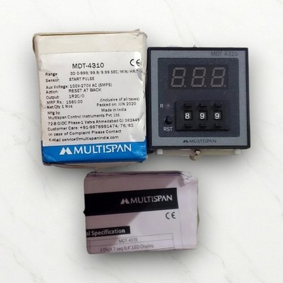 MULTISPAN MDT-4310 DIGITAL TIMER 110-240VAC FREE FAST SHIPPING (NEW OPEN BOX)