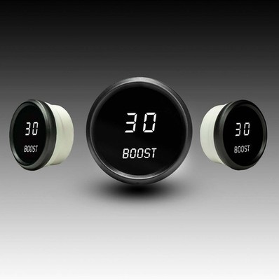 Intellitronix White LED Digital 0-30 PSI Boost 2 1/16'' With Black Bezel M9011W
